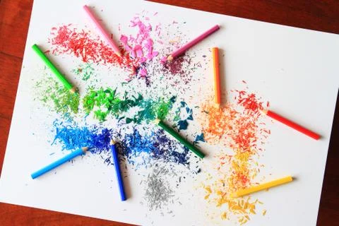Colored Pencil as background Stock Photos