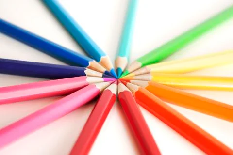 Colored Pencil Circle Stock Photos