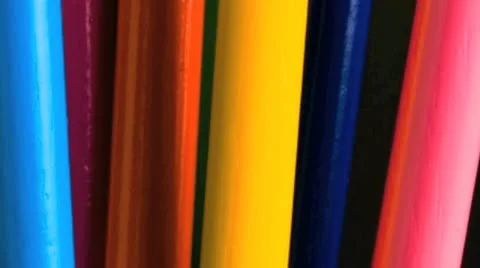 Colored pencil crayons Stock Footage 21305548