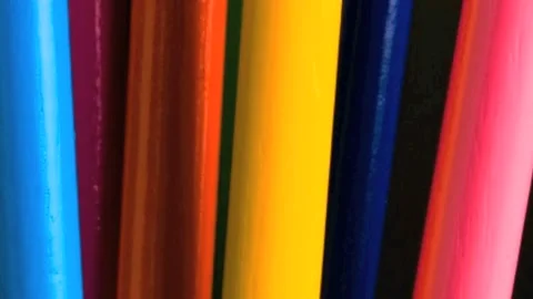 Colored pencil crayons Stock Footage 132738195