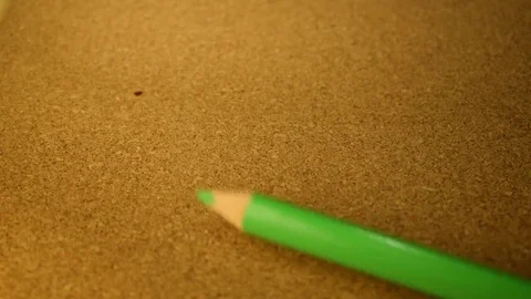 Colored Pencil Dropped in Slow Motion Stock Footage 72062972