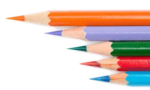 Colored pencil line Stock Photos