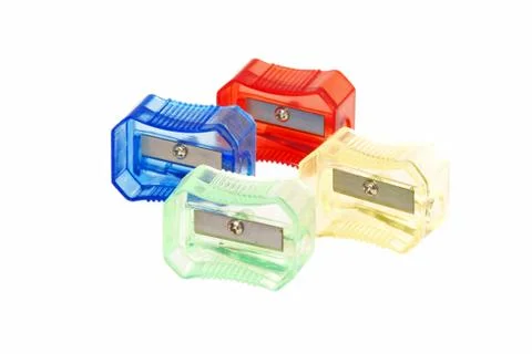 Colored pencil sharpener Stock Photos