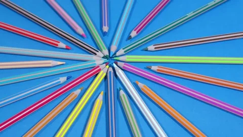 Colored pencils 2 Stock Footage 165566716