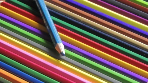 Colored pencils - 4K Video stock 113867163