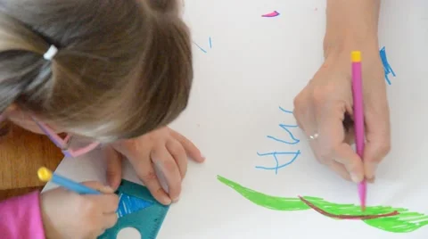 Colored pencils and ruler Video stock 41563628