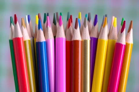 Colored pencils  background Stock Photos