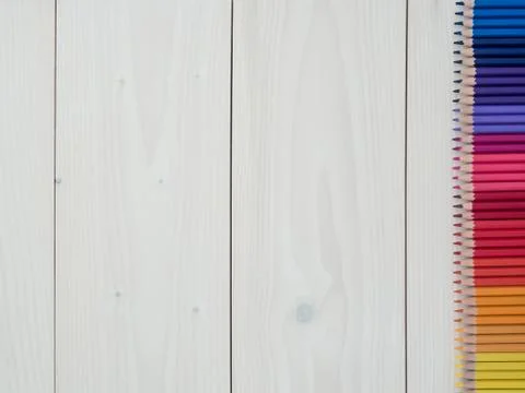 Colored pencils background Stock Photos