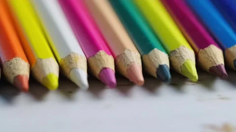 Colored pencils - close-up 動画素材 258108044