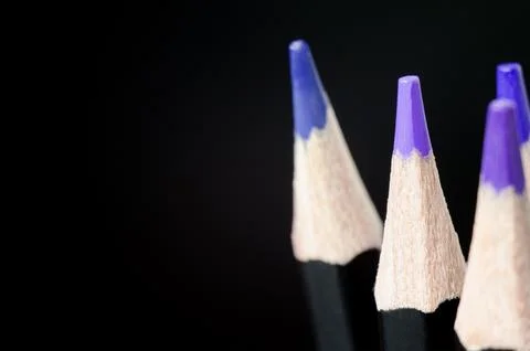 Colored pencils close-up Stock Photos