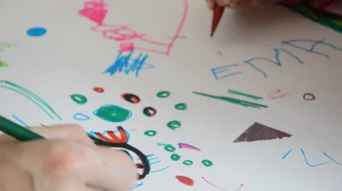 Colored pencils drawing Video stock 41563619