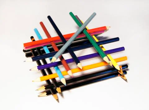 Colored pencils for drawing Stock Photos