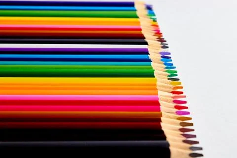 Colored pencils for drawing Stock Photos