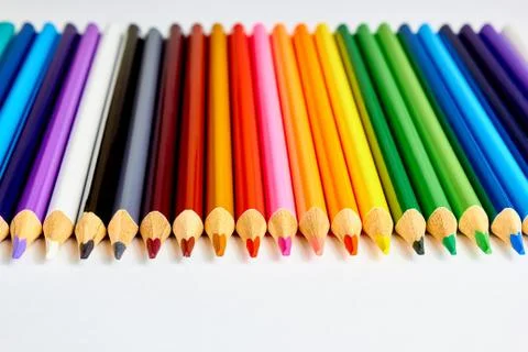 Colored pencils for drawing Stock Photos