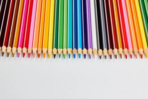 Colored pencils for drawing Stock Photos