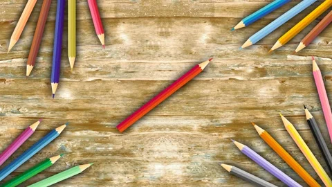 Colored pencils Stock Footage 135222547