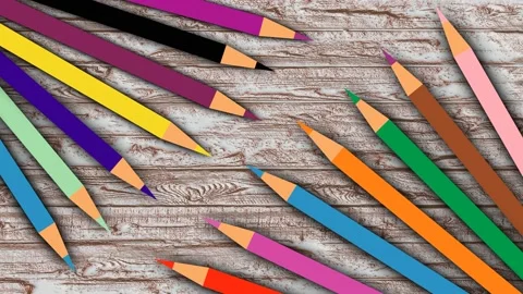 Colored pencils Stock Footage 135222559
