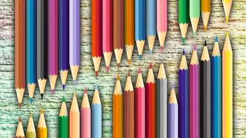 Colored pencils Stock Footage 135223665