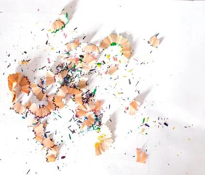 Colored pencils that have been sharpened for use have beautiful colors. Stock Photos