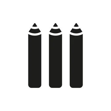 Colored pencils icon vector design templates simple and modern Stock Illustration