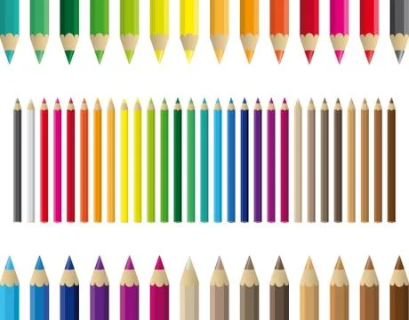 Colored Pencils Stock Illustration