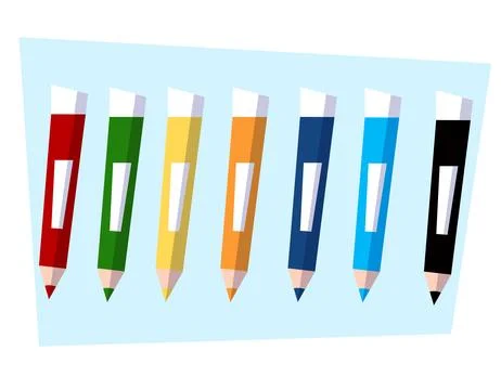 Colored pencils Stock Illustration