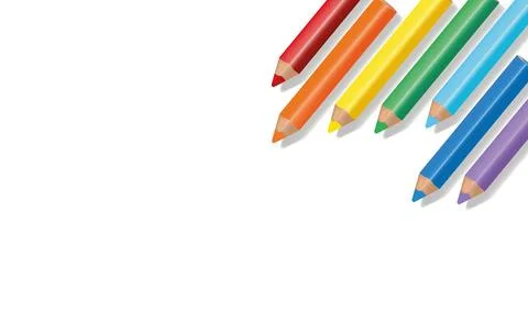 Colored pencils. Illustrazione stock
