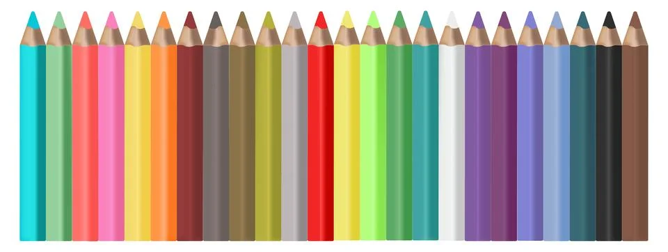Colored Pencils Stock Illustration