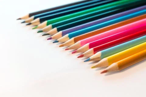 Colored Pencils isolated Stock Photos