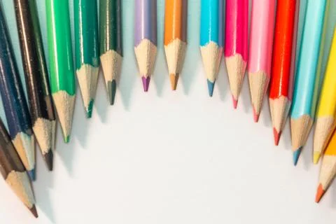 Colored Pencils isolated Stock Photos
