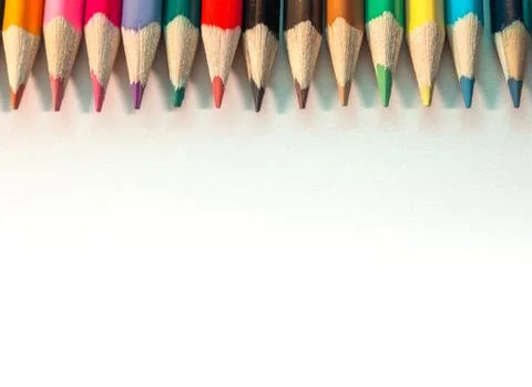 Colored Pencils isolated Stock Photos