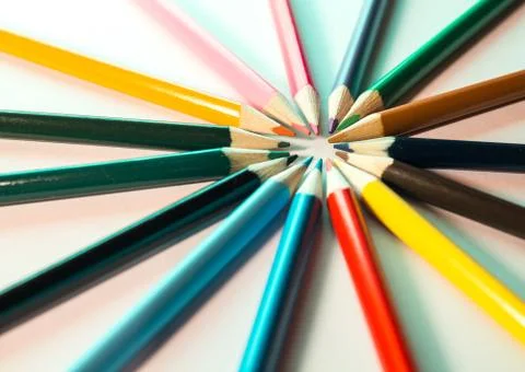 Colored Pencils isolated Stock Photos