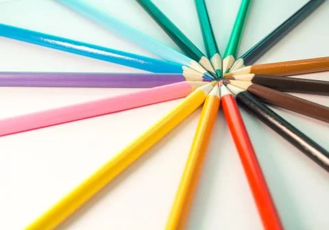 Colored Pencils isolated Foto stock