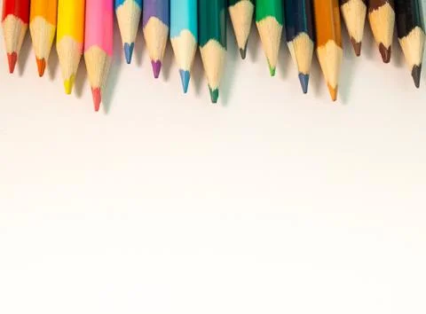 Colored Pencils isolated Stock Photos