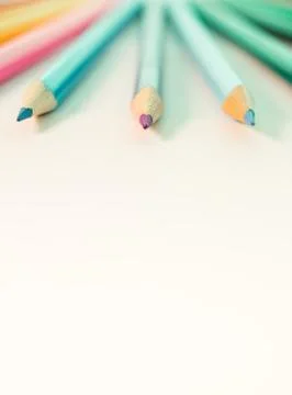 Colored Pencils isolated Stock Photos