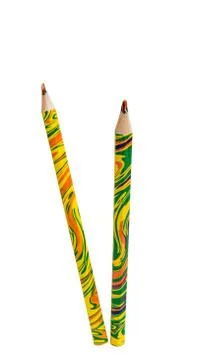 Colored pencils isolated Stock Photos