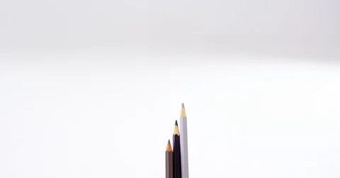 Colored pencils kept in mug Stock Footage