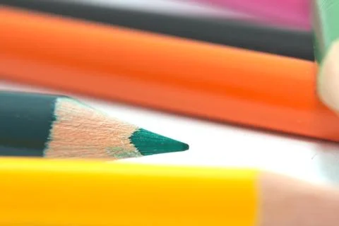 Colored pencils. macro 스톡 사진
