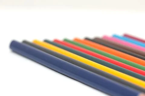 Colored pencils. macro Stock Photos