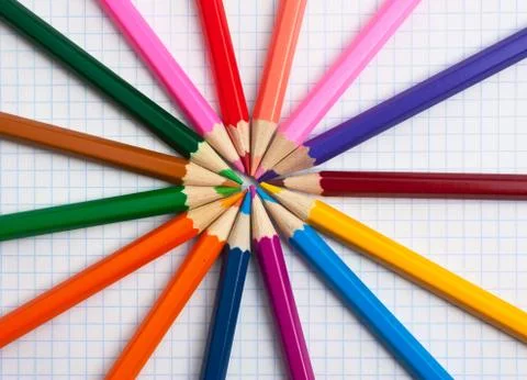 Colored pencils Stock Photos