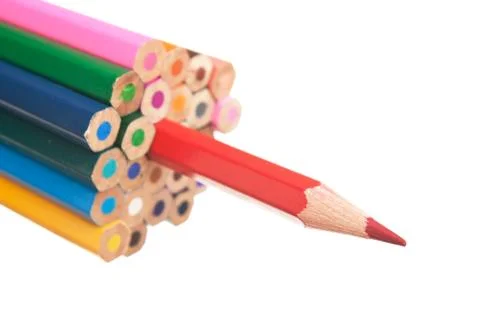 Colored pencils Stock Photos