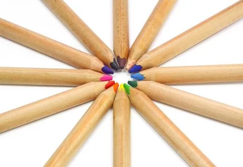 Colored pencils Stock Photos