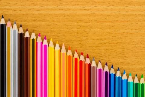 Colored pencils Stock Photos