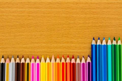 Colored pencils Stock Photos