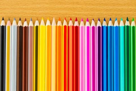 Colored pencils Stock Photos