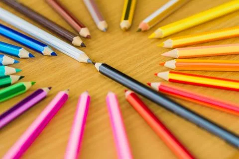 Colored pencils Stock Photos