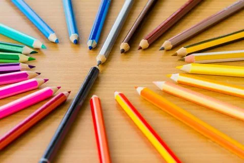 Colored pencils Stock Photos