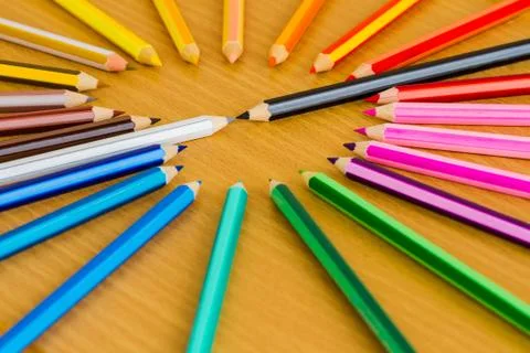 Colored pencils Stock Photos