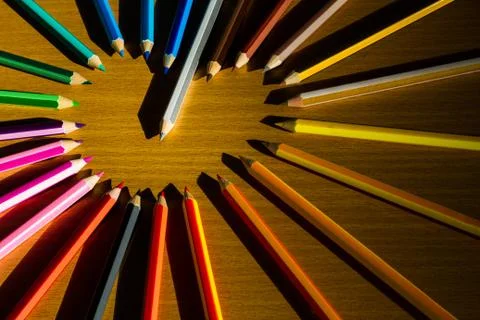 Colored pencils Stock Photos