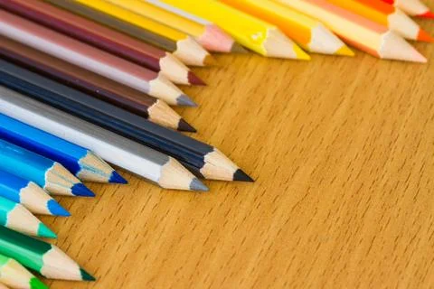 Colored pencils Stock Photos